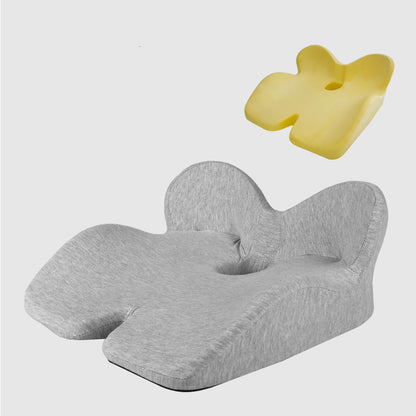 Non-Slip Memory Foam Seat Cushion Posture Correction Slow Rebound Hollow Out Design Prevent Hemorrhoids Give Birth Pain Relieve